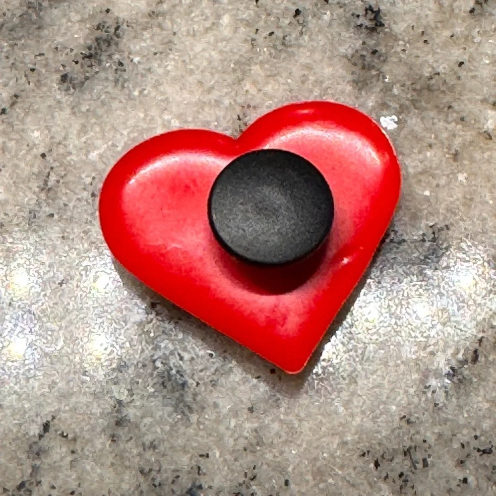 CROCS Red and White Heart Charm